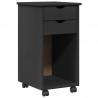 Rolkowa szafka Szary 34 x 39 x 65,5 cm Lite drewno sosnowe