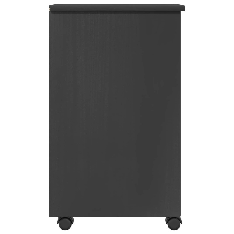 Rolkowa szafka Szary 34 x 39 x 65,5 cm Lite drewno sosnowe