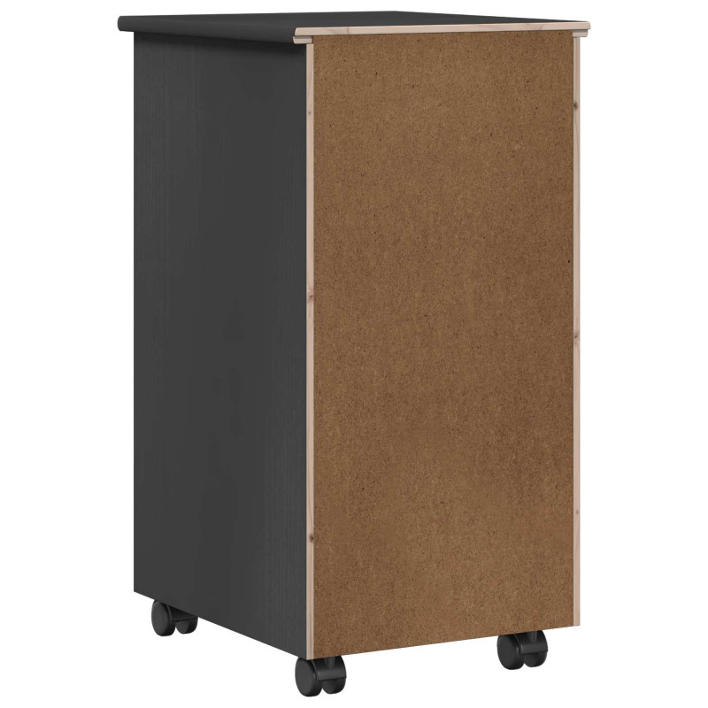 Rolkowa szafka Szary 34 x 39 x 65,5 cm Lite drewno sosnowe