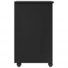 Rolkowa szafka Czarny 34 x 39 x 65,5 cm Lite drewno sosnowe