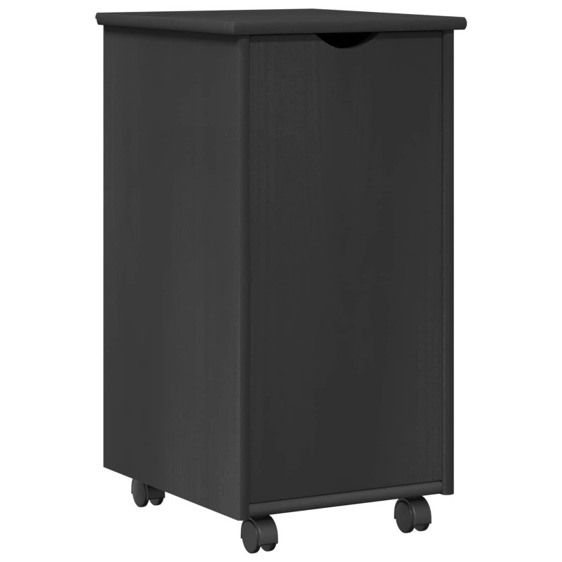 Rolkowa szafka Szary 34 x 39 x 65,5 cm Lite drewno sosnowe