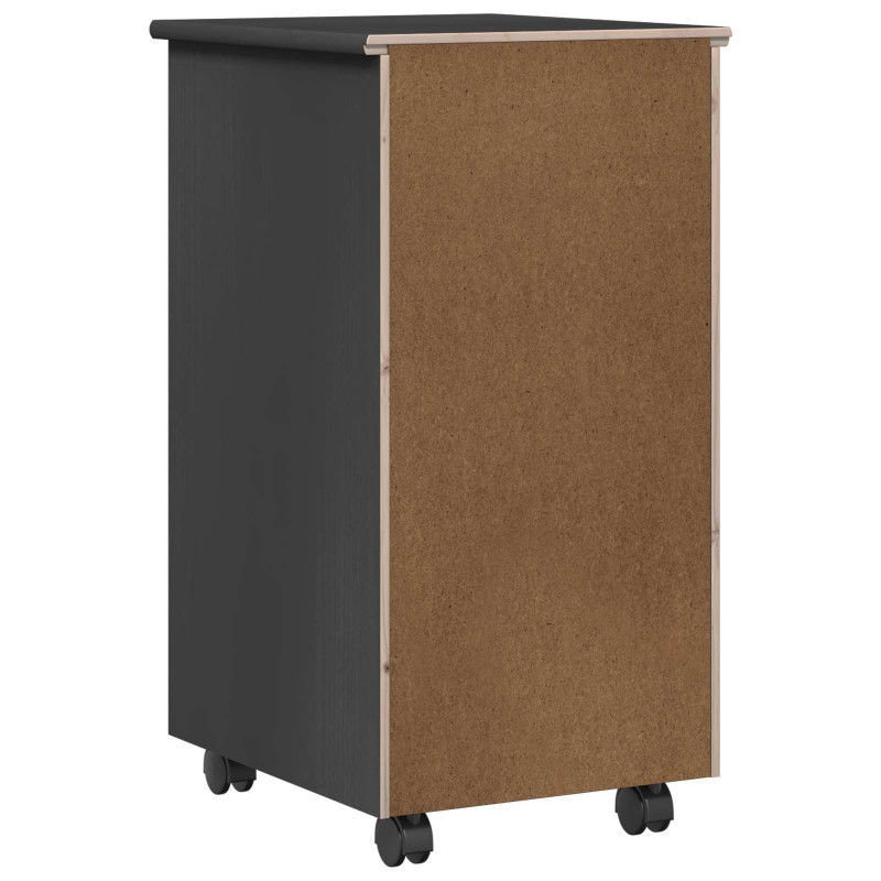 Rolkowa szafka Szary 34 x 39 x 65,5 cm Lite drewno sosnowe