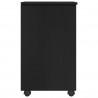 Rolkowa szafka Czarny 34 x 39 x 65,5 cm Lite drewno sosnowe