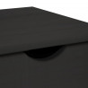 Rolkowa szafka Czarny 34 x 39 x 65,5 cm Lite drewno sosnowe