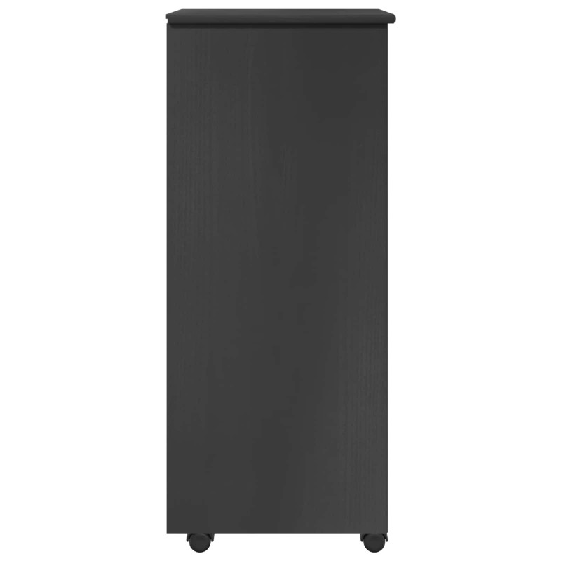 Rolkowa szafka Szary 34 x 39 x 93,5 cm Lite drewno sosnowe