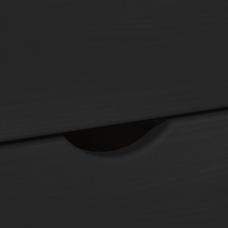 Rolkowa szafka Czarny 34 x 39 x 93,5 cm Lite drewno sosnowe