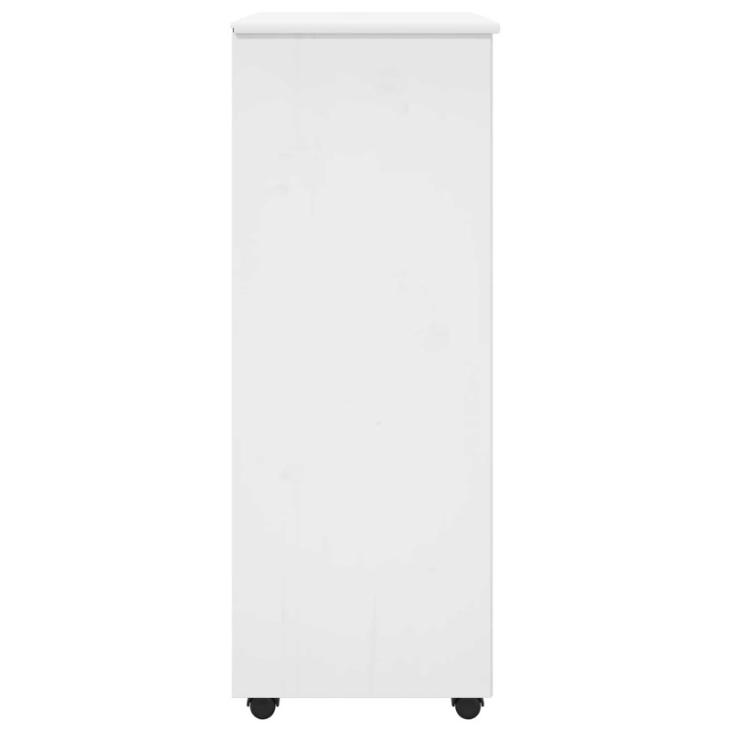 Rolkowa szafka Biały 53 x 39 x 103 cm Lite drewno sosnowe