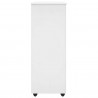 Rolkowa szafka Biały 53 x 39 x 103 cm Lite drewno sosnowe