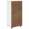 Rolkowa szafka Biały 53 x 39 x 103 cm Lite drewno sosnowe