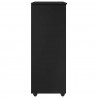 Rolkowa szafka Czarny 53 x 39 x 103 cm Lite drewno sosnowe