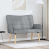 Sofa dwuosobowa Jasnoszary 115 x 61 x 87 cm tkanina