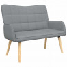 Sofa dwuosobowa Jasnoszary 115 x 61 x 87 cm tkanina