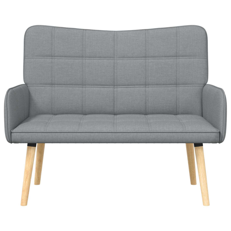 Sofa dwuosobowa Jasnoszary 115 x 61 x 87 cm tkanina