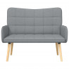 Sofa dwuosobowa Jasnoszary 115 x 61 x 87 cm tkanina