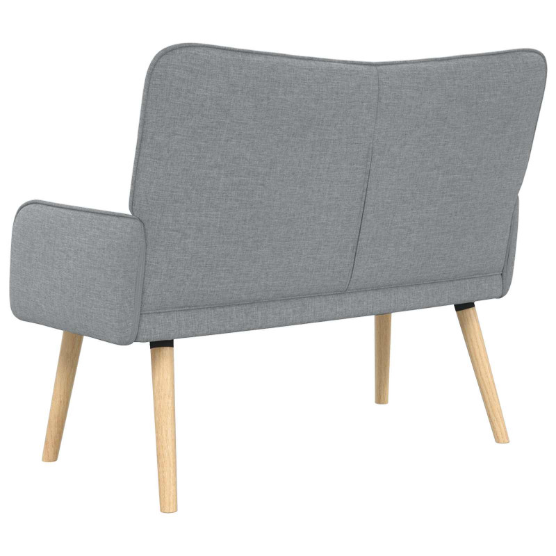 Sofa dwuosobowa Jasnoszary 115 x 61 x 87 cm tkanina