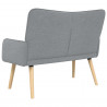 Sofa dwuosobowa Jasnoszary 115 x 61 x 87 cm tkanina