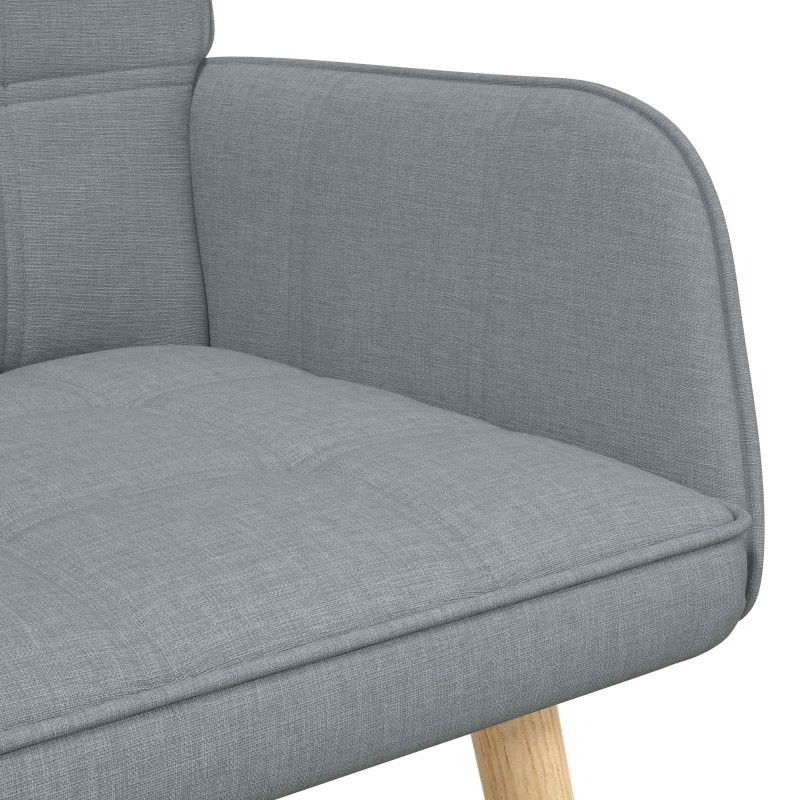 Sofa dwuosobowa Jasnoszary 115 x 61 x 87 cm tkanina