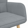 Sofa dwuosobowa Jasnoszary 115 x 61 x 87 cm tkanina
