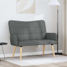 Sofa dwuosobowa Ciemnoszary 115 x 61 x 87 cm tkanina