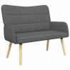 Sofa dwuosobowa Ciemnoszary 115 x 61 x 87 cm tkanina