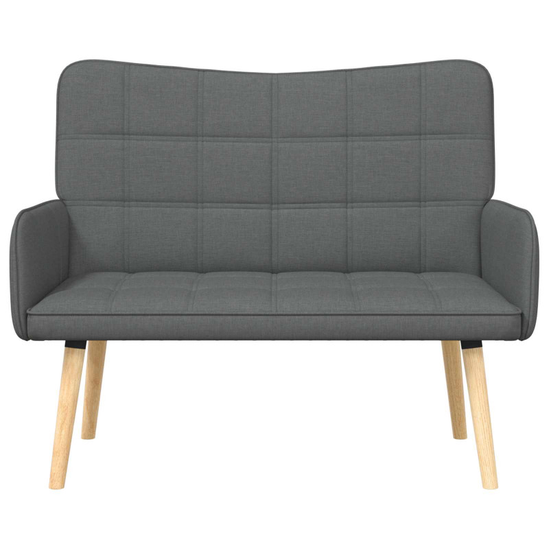 Sofa dwuosobowa Ciemnoszary 115 x 61 x 87 cm tkanina