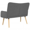 Sofa dwuosobowa Ciemnoszary 115 x 61 x 87 cm tkanina