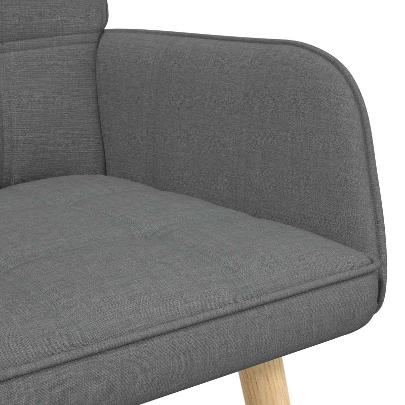 Sofa dwuosobowa Ciemnoszary 115 x 61 x 87 cm tkanina