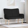 Sofa dwuosobowa Czarny 115 x 61 x 87 cm tkanina