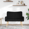 Sofa dwuosobowa Czarny 115 x 61 x 87 cm tkanina