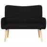 Sofa dwuosobowa Czarny 115 x 61 x 87 cm tkanina