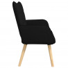 Sofa dwuosobowa Czarny 115 x 61 x 87 cm tkanina