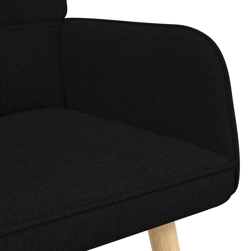 Sofa dwuosobowa Czarny 115 x 61 x 87 cm tkanina