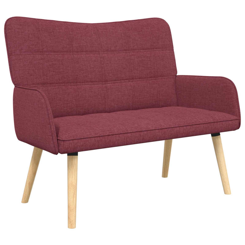 Sofa dwuosobowa czerwone wino 115 x 61 x 87 cm tkanina
