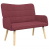 Sofa dwuosobowa czerwone wino 115 x 61 x 87 cm tkanina