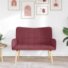 Sofa dwuosobowa czerwone wino 115 x 61 x 87 cm tkanina