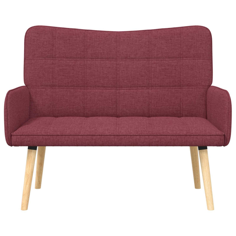 Sofa dwuosobowa czerwone wino 115 x 61 x 87 cm tkanina