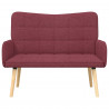 Sofa dwuosobowa czerwone wino 115 x 61 x 87 cm tkanina