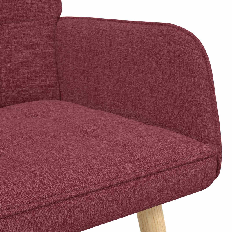 Sofa dwuosobowa czerwone wino 115 x 61 x 87 cm tkanina
