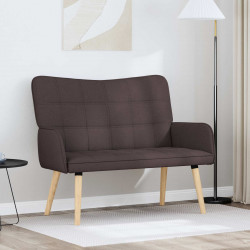Sofa dwuosobowa Ciemny brąz 115 x 61 x 87 cm tkanina