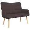 Sofa dwuosobowa Ciemny brąz 115 x 61 x 87 cm tkanina