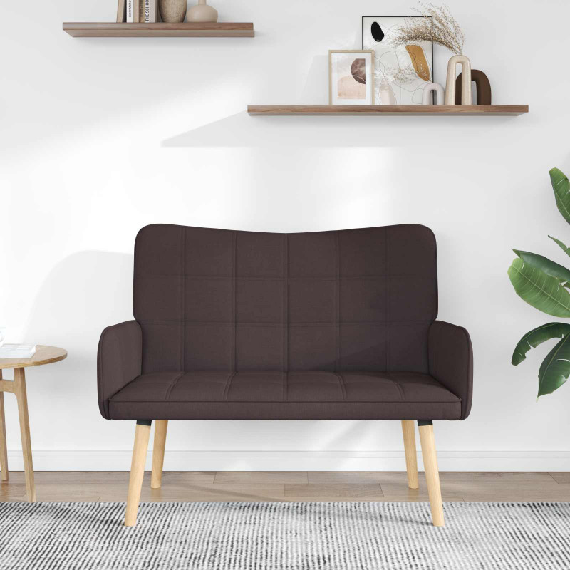 Sofa dwuosobowa Ciemny brąz 115 x 61 x 87 cm tkanina