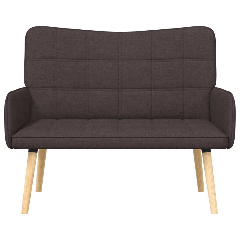 Sofa dwuosobowa Ciemny brąz 115 x 61 x 87 cm tkanina