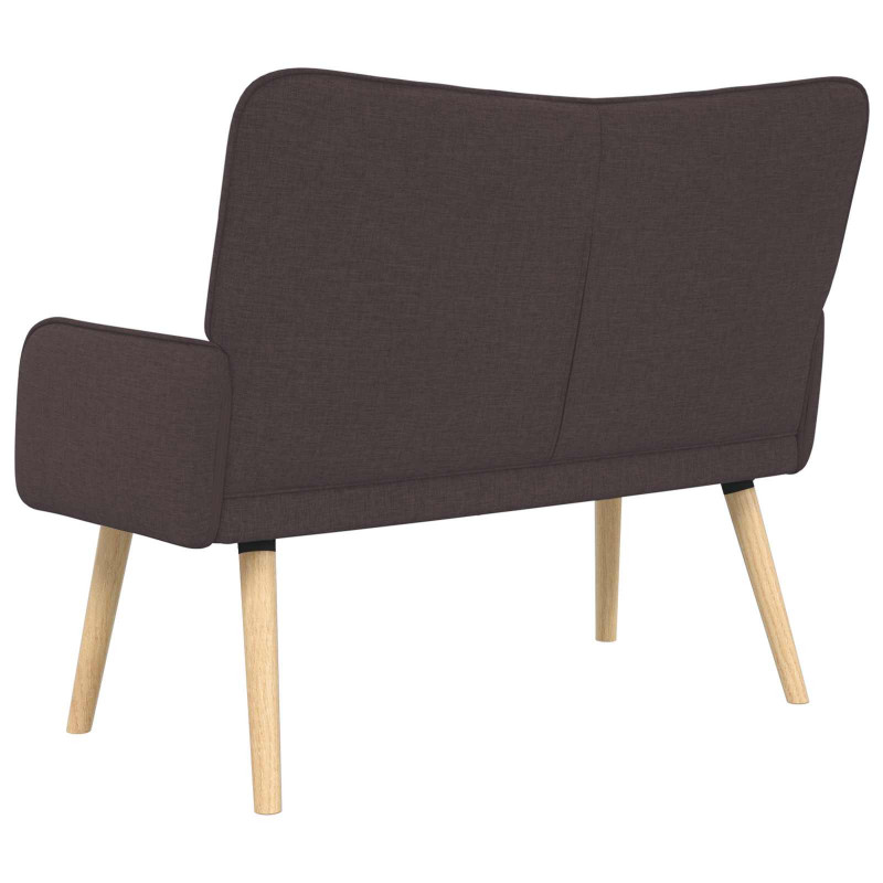 Sofa dwuosobowa Ciemny brąz 115 x 61 x 87 cm tkanina