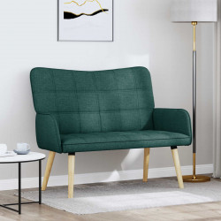 Sofa dwuosobowa Ciemna zieleń 115 x 61 x 87 cm tkanina