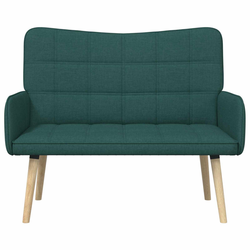 Sofa dwuosobowa Ciemna zieleń 115 x 61 x 87 cm tkanina