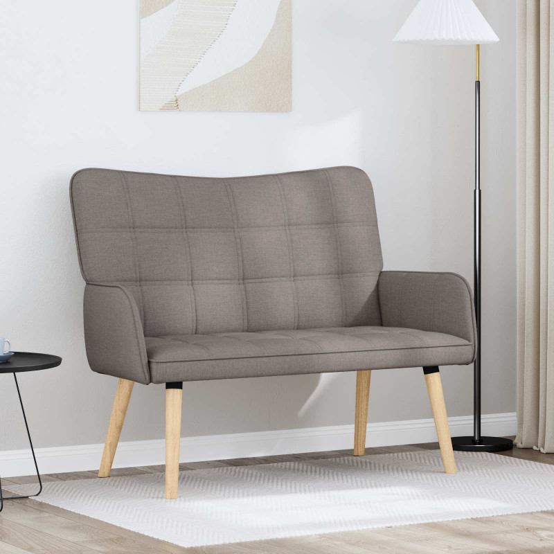 Sofa dwuosobowa Ciemnoszary 115 x 61 x 87 cm tkanina