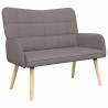 Sofa dwuosobowa Ciemnoszary 115 x 61 x 87 cm tkanina