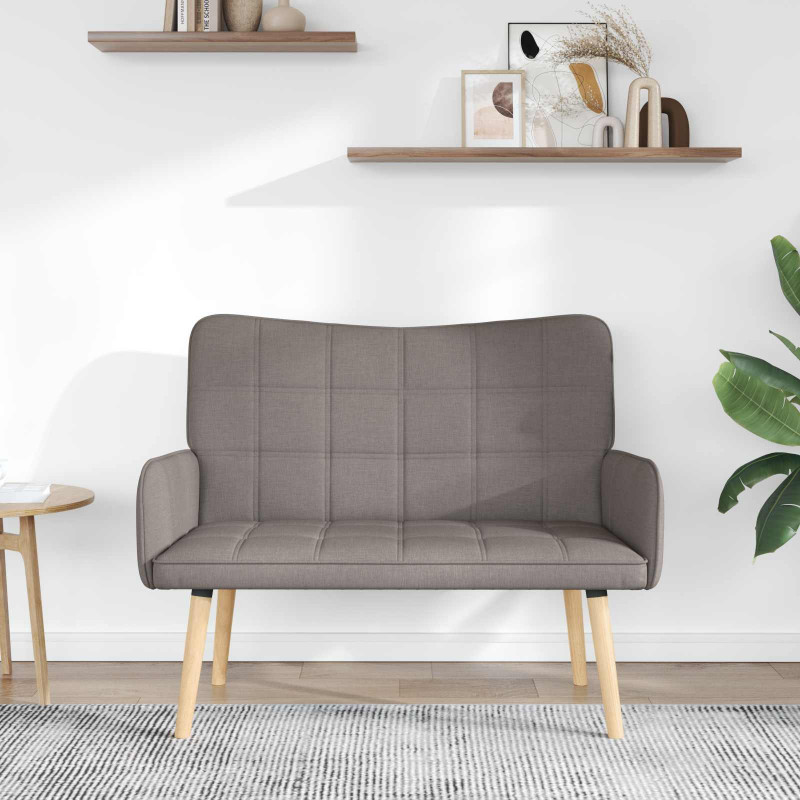 Sofa dwuosobowa Ciemnoszary 115 x 61 x 87 cm tkanina