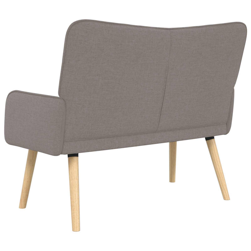 Sofa dwuosobowa Ciemnoszary 115 x 61 x 87 cm tkanina