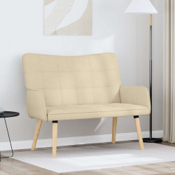Sofa dwuosobowa Kremowy 115 x 61 x 87 cm tkanina